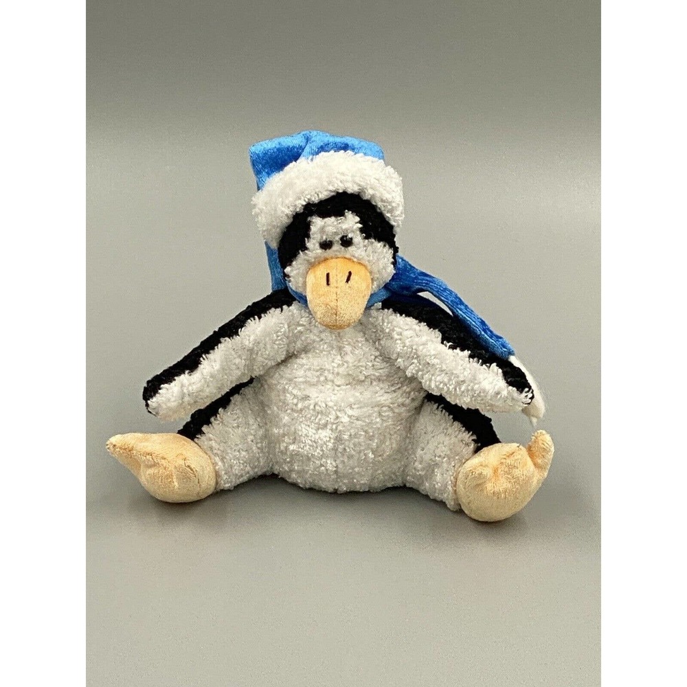 Gund Flapps Penguin‎ 6” Plush Blue Hat Stuffed Animal Toy Black White